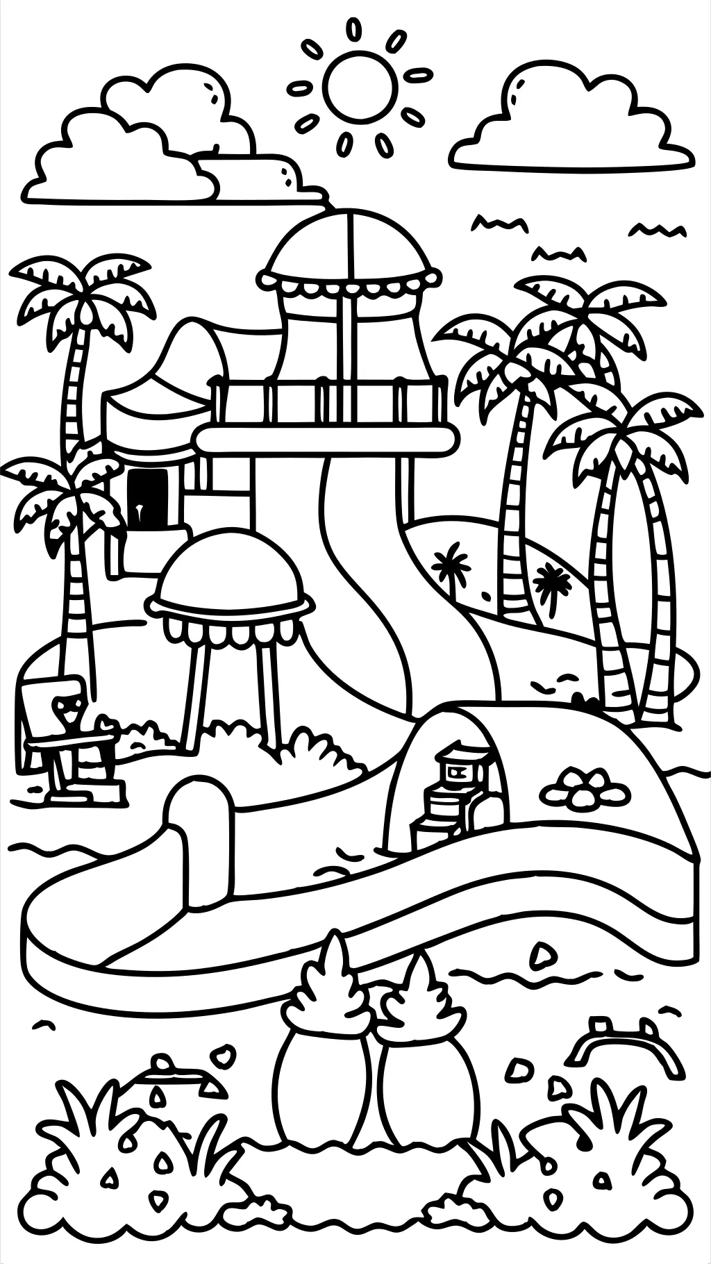 water park coloring pages